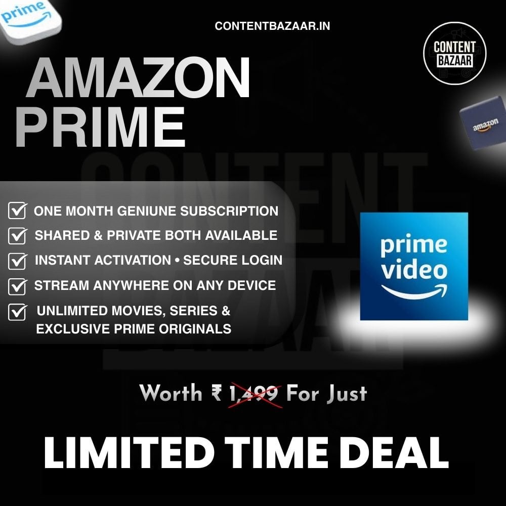 Amazon Prime Subscription – Prime Video, Fast Delivery (1 Month. 6 Month)