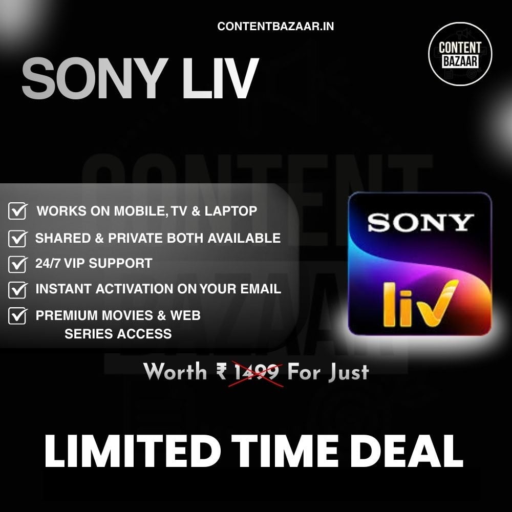 Sony Liv Premium Subscription – Movies, Sports & Originals (1 Month / 6 Months / 12 Months)